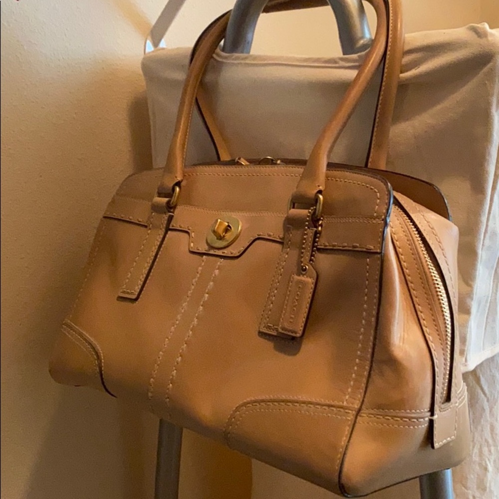 Tan Leather Coach Purse